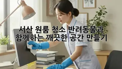 서산 원룸 청소, 반려동물과 함께하는 깨끗한 공간 만들기!